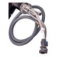 Смеситель кухонный на две воды Zerix LUX-024 Black с выдвижной лейкой (нерж. сталь)