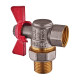 Кран с американкой угловой Waterpro WP400-15FMW-L - 1/2" ручка "бабочка" красная