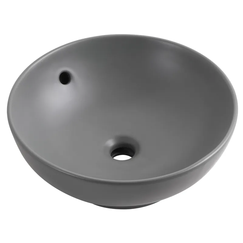 Раковина накладная Mixxus Premium TOPPER-0201 GRAY 410x410x165mm с переливом