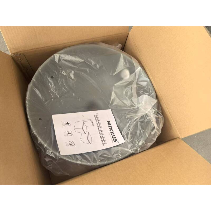 Раковина накладная Mixxus Premium TOPPER-0201 GRAY 410x410x165mm с переливом