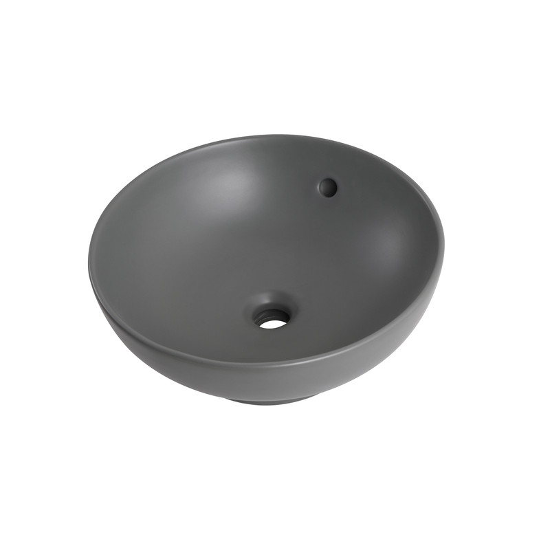 Раковина накладная Mixxus Premium TOPPER-0201 GRAY 410x410x165mm с переливом