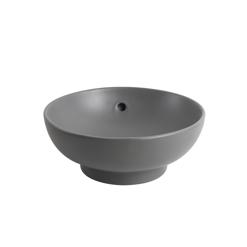 Раковина накладная Mixxus Premium TOPPER-0201 GRAY 410x410x165mm с переливом