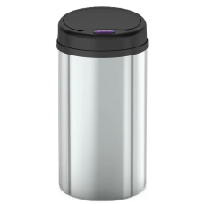 Мусорное ведро сенсорное круглое Mixxus Premium Ellipse-TC0109 Chrome-Black 9л (хром-черное) (MI708