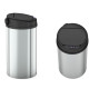 Мусорное ведро сенсорное круглое Mixxus Premium Ellipse-TC0109 Chrome-Black 9л (хром-черное) (MI708