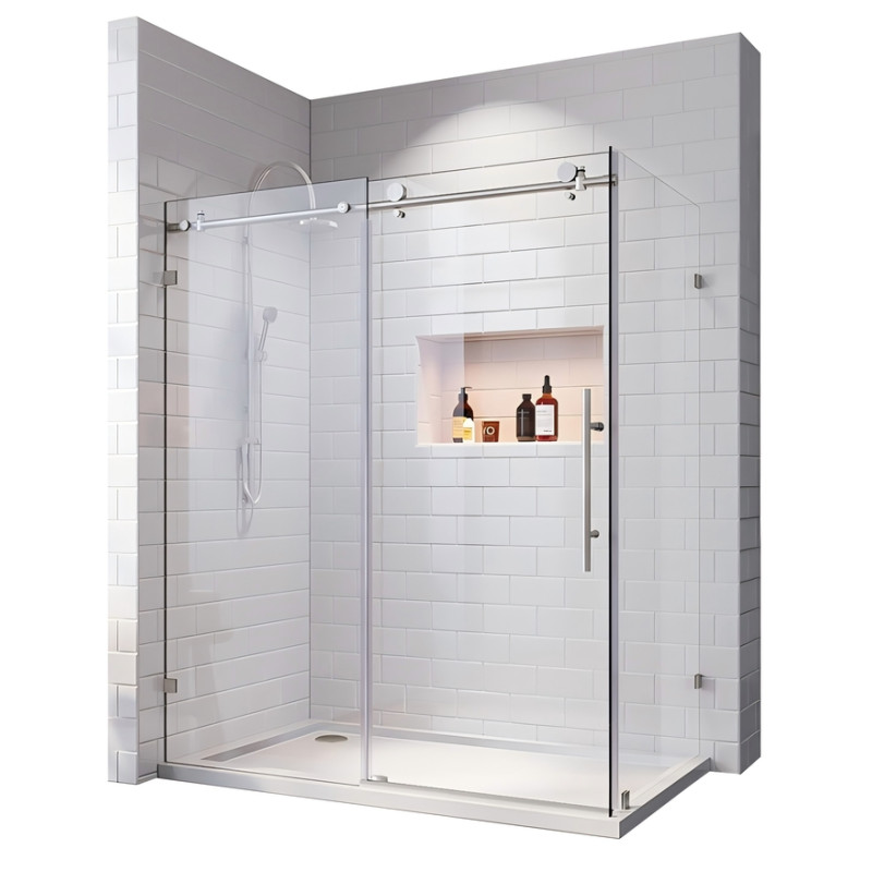 Душевая кабина без поддона Koer SR SC07-120x90x200-TR-01 прозрачное стекло Easy Clean 8мм, хром (KR