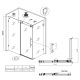 Душевая кабина без поддона Koer SR SC07-120x90x200-TR-01 прозрачное стекло Easy Clean 8мм, хром (KR