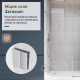 Душевая кабина без поддона Koer SR SC07-120x90x200-TR-01 прозрачное стекло Easy Clean 8мм, хром (KR