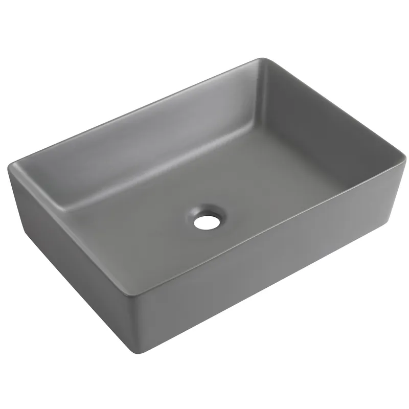 Раковина накладная Mixxus Premium QUADRO-0108 GRAY 550x390x145mm