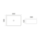 Раковина накладная Mixxus Premium QUADRO-0108 GRAY 550x390x145mm