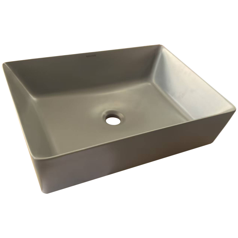 Раковина накладная Mixxus Premium QUADRO-0108 GRAY 550x390x145mm