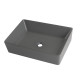 Раковина накладная Mixxus Premium QUADRO-0108 GRAY 550x390x145mm