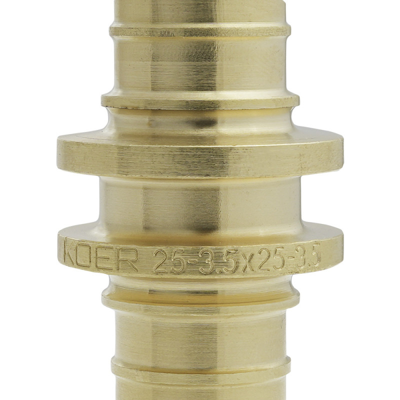 Муфта соединительная равнопроходная Koer KA.С25 - 25(3.5mm) x 25(3.5mm)
