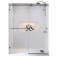 Дверь в нишу Koer SR SD06-140x220-TR-07 прозрачное стекло Easy Clean 8мм, графит