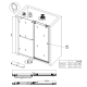 Дверь в нишу Koer SR SD06-140x220-TR-07 прозрачное стекло Easy Clean 8мм, графит