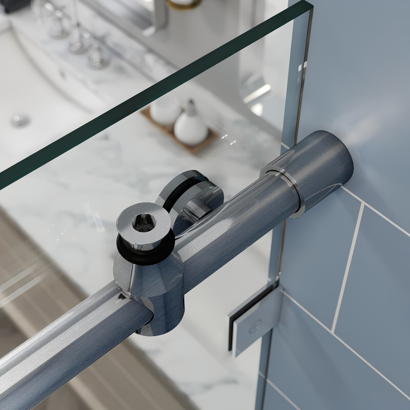 Дверь в нишу Koer SR SD06-140x220-TR-07 прозрачное стекло Easy Clean 8мм, графит