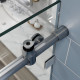 Дверь в нишу Koer SR SD06-140x220-TR-07 прозрачное стекло Easy Clean 8мм, графит