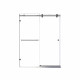Дверь в нишу Koer SR SD06-140x220-TR-07 прозрачное стекло Easy Clean 8мм, графит