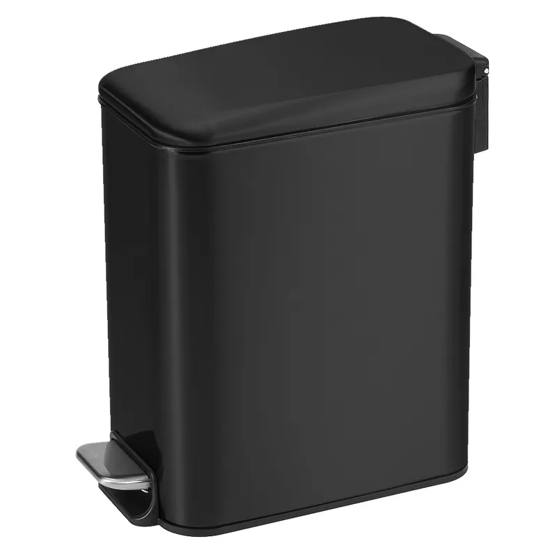 Мусорное ведро с плавным закрытием прямоугольное Mixxus Diverse-TC0312 Black 12л цвет черный (MI709