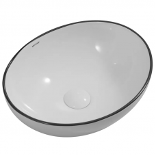 Раковина накладна MIXXUS PREMIUM ELLIPSE-0108 EDGE BLACK 400х330х145мм