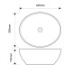 Раковина накладная MIXXUS PREMIUM ELLIPSE-0108 EDGE BLACK 400х330х145mm