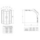 Душевая кабина без поддона Koer SR SC04-100x100x195-TR-01 прозрачное стекло Easy Clean 5мм, хром (K