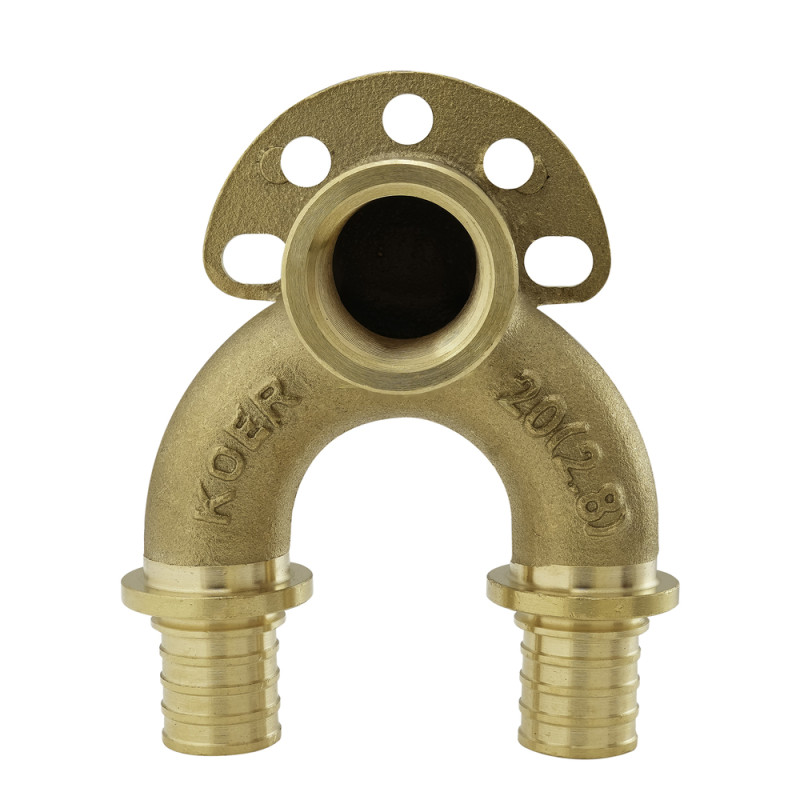 Уголок настен. з сквозным проходом и ВР Koer KA.LW20-06F-20 - 20(2.8mm) x 1/2"F x 20(2.8mm) (KR4883