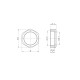 Переходник под евроконус с накидной гайкой Koer KA.A08F-16E - 16(2.2mm) x 3/4"F