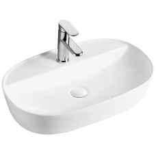 Раковина накладная Mixxus Premium ELLIPSE-0204 600х380х115mm с отверстием под смеситель
