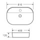 Раковина накладная Mixxus Premium ELLIPSE-0204 600х380х115mm с отверстием под смеситель