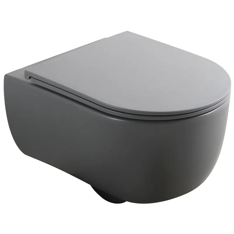 Унитаз подвесной Mixxus Premium TOPPER-0303-R GRAY 495x370x350mm система смыва RIMLESS