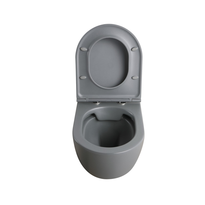 Унитаз подвесной Mixxus Premium TOPPER-0303-R GRAY 495x370x350mm система смыва RIMLESS