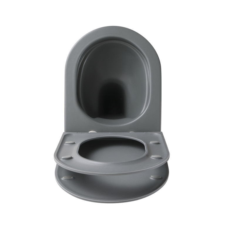 Унитаз подвесной Mixxus Premium TOPPER-0303-R GRAY 495x370x350mm система смыва RIMLESS