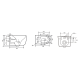 Унитаз подвесной Mixxus Premium TOPPER-0303-R GRAY 495x370x350mm система смыва RIMLESS