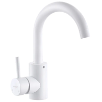 Смеситель для умывальника Mixxus SUS-011-B White из нерж. стали SUS304