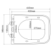 Унитаз-биде подвесной Mixxus Premium QUADRO-1301-R 510x350x345mm система смыва RIMLESS