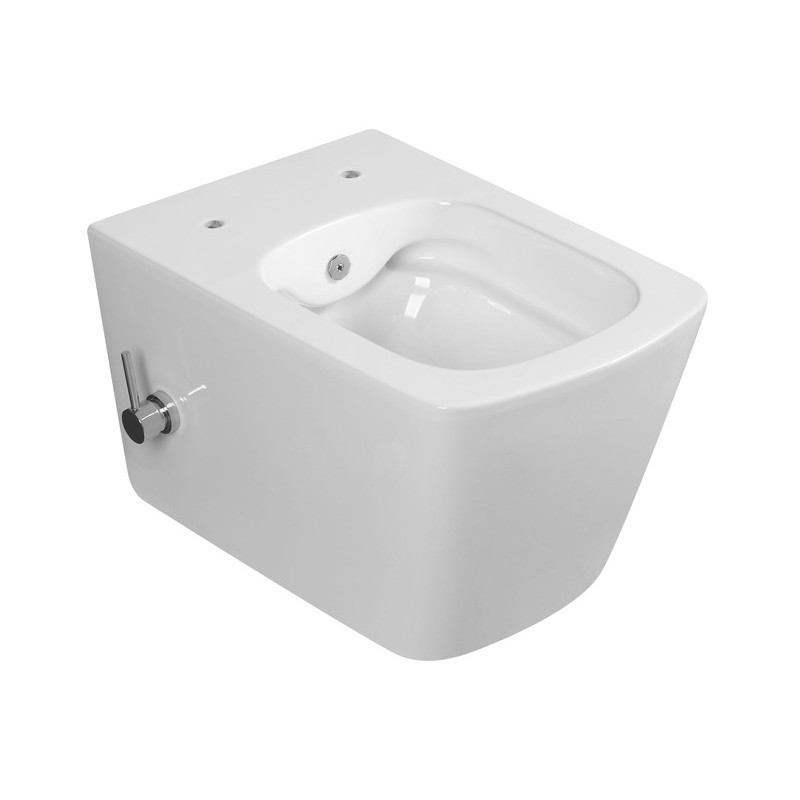Унитаз-биде подвесной Mixxus Premium QUADRO-1301-R 510x350x345mm система смыва RIMLESS