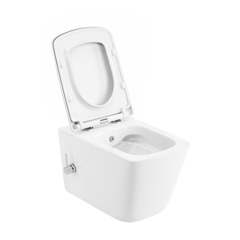 Унитаз-биде подвесной Mixxus Premium QUADRO-1301-R 510x350x345mm система смыва RIMLESS