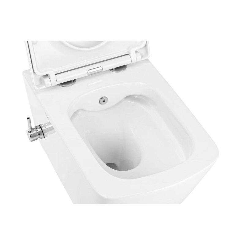 Унитаз-биде подвесной Mixxus Premium QUADRO-1301-R 510x350x345mm система смыва RIMLESS