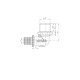 Уголок переходной с НР Koer KA.L06M-16 - 16(2.2mm) x 1/2"M