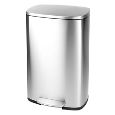 Мусорное ведро с плавным закрытием прямоугольное Mixxus Bevel-TC0112 SS Color 12л цвет нержавейка (