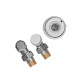 Комплект для подключения радиатора Koer SET-23 - 1/2'' угловой с термоголовкой, кликовый крепеж (KR