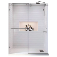 Дверь в нишу Koer SR SD06-120x220-TR-01 прозрачное стекло Easy Clean 8мм, хром