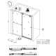 Дверь в нишу Koer SR SD06-120x220-TR-01 прозрачное стекло Easy Clean 8мм, хром