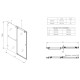 Дверь в нишу Koer SR SD06-120x220-TR-01 прозрачное стекло Easy Clean 8мм, хром