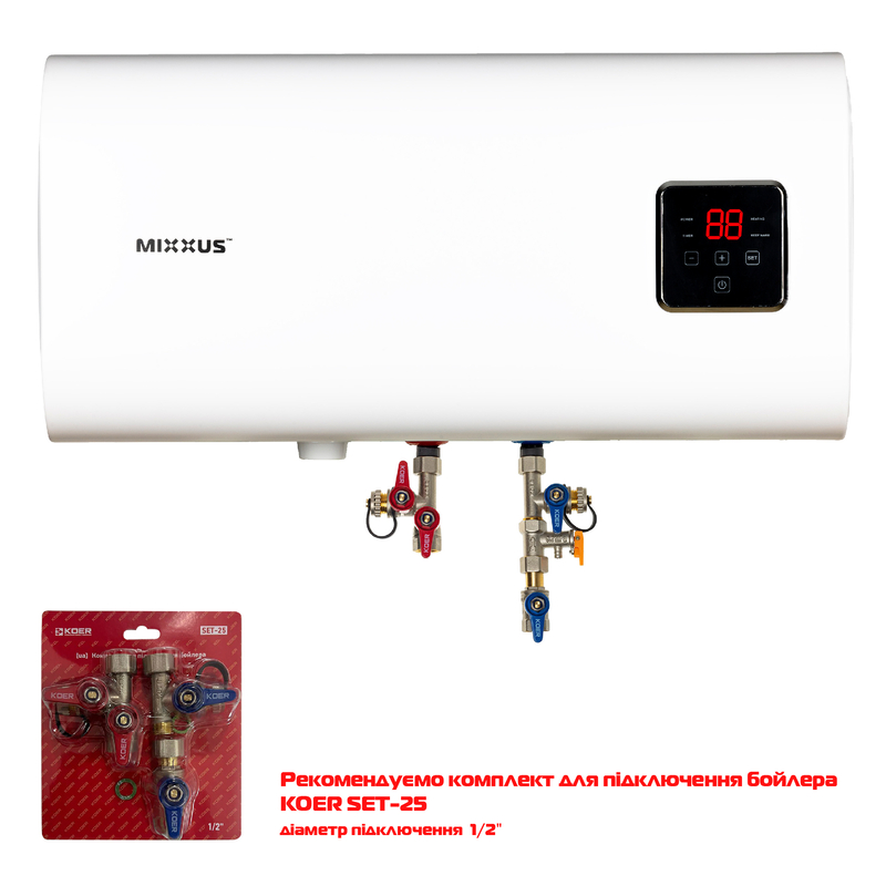 Водонагреватель "квадрат" Mixxus EWH-14080 CUBE WET(Н) накопительный 80 л, мокрый тен 2,0 kW (WH061