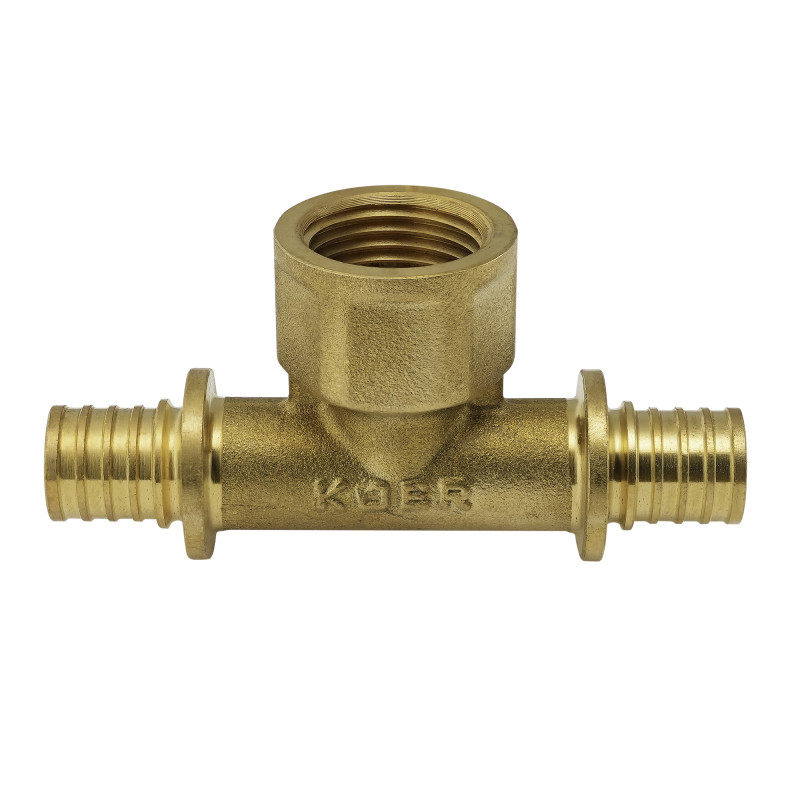 Тройник переходный с ВР Koer KA.T16-06F-16 - 16(2.2mm) x 1/2"F x 16(2.2mm)