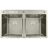 Мойка из нержавеющей стали MIXXUS MH8350-DK NANO-SILVER (3.0/0.8) цвет нержавейка