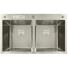 Мойка из нержавеющей стали MIXXUS MH8350-DK NANO-SILVER (3.0/0.8) цвет нержавейка