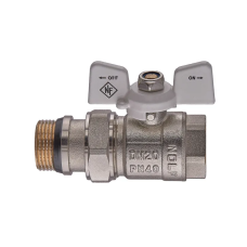 Кран шаровой с американкой Nolf classic NFC.963-08-3/4" FM ГШБ WHITE "антипротечка"