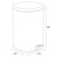 Мусорное ведро с плавным закрытием овальное Zerix Prime-TC0105 Black 5л цвет черный